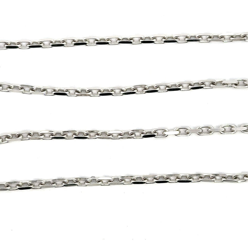 14KT White Gold Cable Chain, 20" Inches - KFK, Inc.