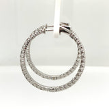 3CT Diamond Inside-Out Hoop Earrings, 1.25" inches - KFKJewelers