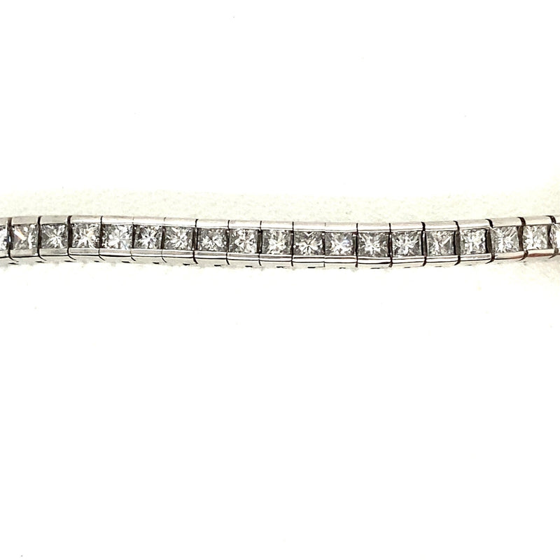 5.18CT Princess-Cut Diamond Tennis Bracelet - KFKJewelers