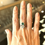 Antique Edwardian Diamond and Emerald Toi et Moi Ring - KFK, Inc.