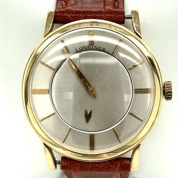 Vintage 1950's 14KT Gold Longines Mystery Dial Watch - KFK, Inc.