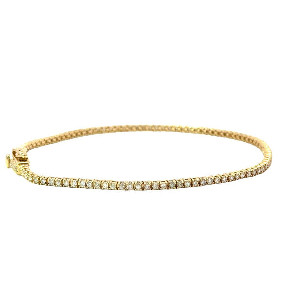 1.0 CT Diamond Tennis Bracelet, 14KT Yellow Gold - KFK Jewelers Los Angeles