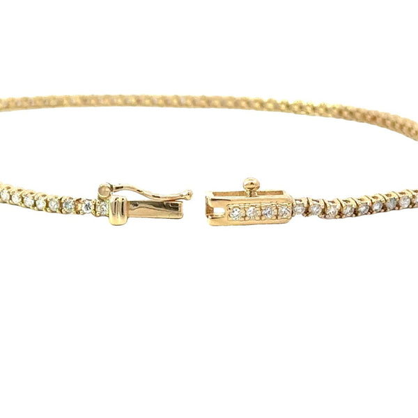 1.0 CT Diamond Tennis Bracelet, 14KT Yellow Gold - KFK Jewelers Los Angeles