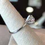 1.17CT round diamond solitaire, J Color, VVS2 Clarity with GIA report set in 14KT white gold KFK Jewelers Los Angeles