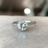 1.17CT round diamond solitaire, J Color, VVS2 Clarity with GIA report set in 14KT white gold KFK Jewelers Los Angeles