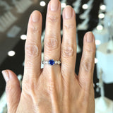 1.4CT Blue Sapphire and Diamond Ring