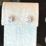1.00CT Asscher-Cut Diamond Stud Earrings, Platinum - KFK, Inc.
