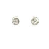 1.00CT Asscher-Cut Diamond Stud Earrings, Platinum - KFK, Inc.