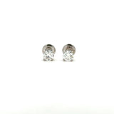 1.00CT Round Diamond Stud Earrings, Platinum - KFK, Inc.