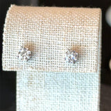 1.00CT Round Diamond Stud Earrings, Platinum - KFK, Inc.