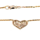 14KT Rose Gold 1CT Diamond Heart Pendant Necklace KFK Jewelers Los Angeles