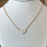 14KT Rose Gold 1CT Diamond Heart Pendant Necklace KFK Jewelers Los Angeles