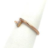 14KT Rose Gold Diamond Nail Ring - KFK, Inc.