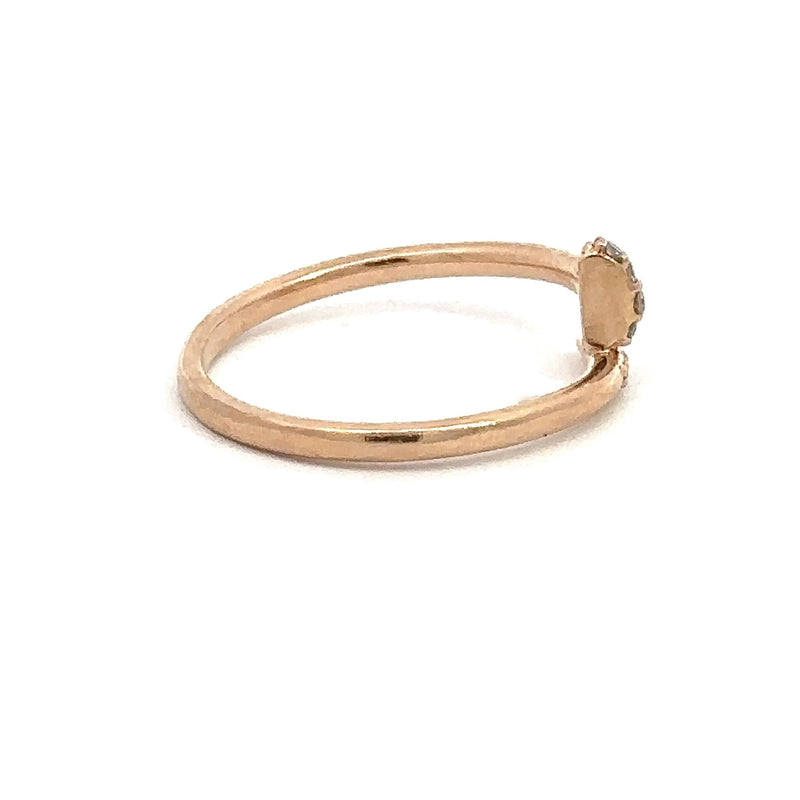 14KT Rose Gold Diamond Nail Ring - KFK, Inc.