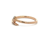 14KT Rose Gold Diamond Nail Ring - KFK, Inc.