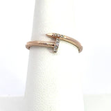 14KT Rose Gold Diamond Nail Ring - KFK, Inc.