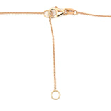 14KT Rose Gold Lariat Style Drop Necklace with Disc Stations - KFK, Inc.