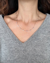 14KT Rose Gold Pavé Diamond Hanging Star Necklace - KFK, Inc.