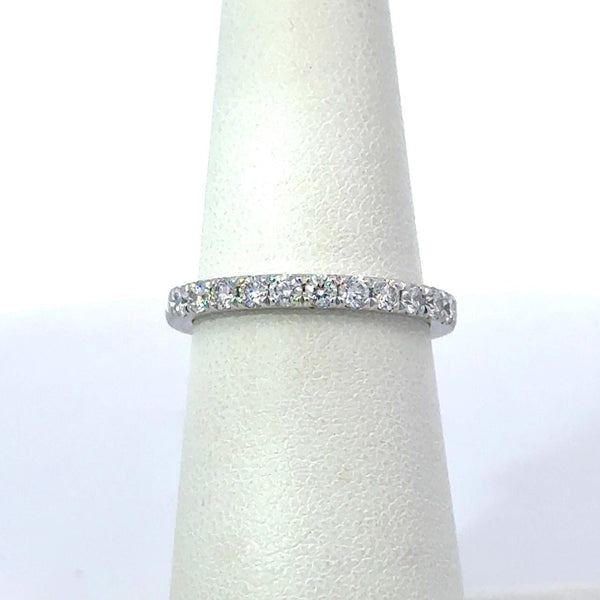 14KT White Gold .50CT Diamond Half Eternity Band - KFK, Inc.
