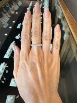 14KT White Gold .50CT Diamond Half Eternity Band - KFK, Inc.