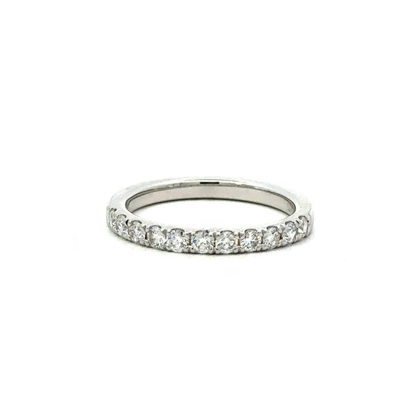 14KT White Gold .50CT Diamond Half Eternity Band - KFK, Inc.