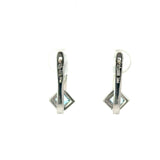 14KT White Gold Diamond and Blue Topaz Drop Earrings - KFK, Inc.