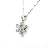 14KT White Gold Diamond Butterfly Pendant Necklace - KFK, Inc.
