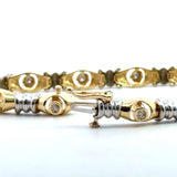 14KT Yellow and White Gold with 1.00CT Bezel - Set Diamonds - KFK, Inc.