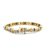 14KT Yellow and White Gold with 1.00CT Bezel - Set Diamonds - KFK, Inc.