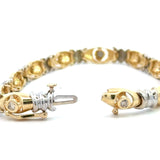 14KT Yellow and White Gold with 1.00CT Bezel - Set Diamonds - KFK, Inc.