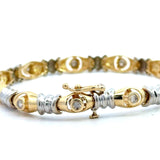 14KT Yellow and White Gold with 1.00CT Bezel - Set Diamonds - KFK, Inc.