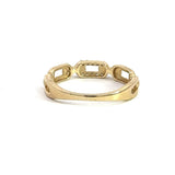 14KT Yellow Gold and Diamond Link Ring - KFK, Inc.