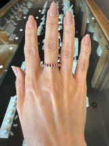 14KT Yellow Gold Bar - Set Ruby Band - KFK, Inc.