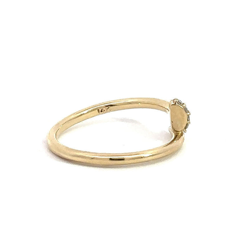 14KT Yellow Gold Diamond Nail Ring - KFK, Inc.