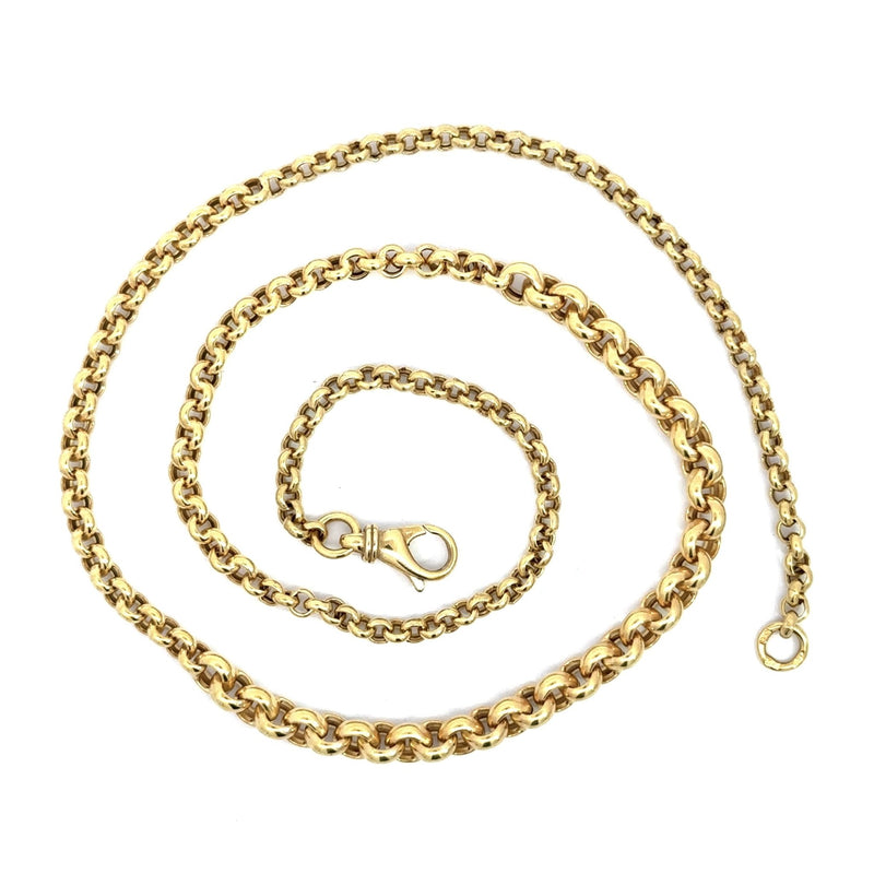 14KT Yellow Gold Graduated Rolo Chain, 17.5" Inches - KFK, Inc.