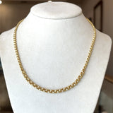 14KT Yellow Gold Graduated Rolo Chain, 17.5" Inches - KFK, Inc.