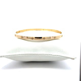 14KT Yellow Gold Hinged Bangle with Diamond Accents - KFK, Inc.