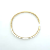 14KT Yellow Gold Hinged Bangle with Diamond Accents - KFK, Inc.