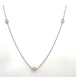 1.62CT Diamond 5 - Station Necklace, 14KT White Gold - KFK, Inc.