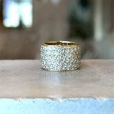18KT Yellow Gold 6.25CT Diamond Cigar Band KFK Jewelers Los Angeles