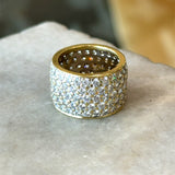 18KT Yellow Gold 6.25CT Diamond Cigar Band KFK Jewelers Los Angeles