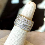 18KT Yellow Gold 6.25CT Diamond Cigar Band KFK Jewelers Los Angeles
