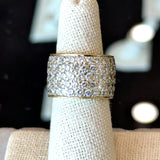18KT Yellow Gold 6.25CT Diamond Cigar Band KFK Jewelers Los Angeles