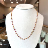 18KT Yellow Gold Ruby Bead Necklace
