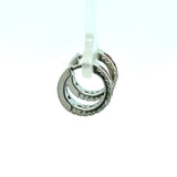 18KT White Gold Ruby and Diamond Hoop Earrings - KFK, Inc.
