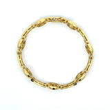 18KT Yellow Gold Circle Bar Link Diamond Bracelet - KFK, Inc.