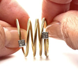 18KT Yellow Gold Coiled Ring with Diamond Ends - KFK, Inc.