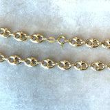 18KT Yellow Gold Puffed Mariner Link Chain, 23.5 Inches - KFK, Inc.