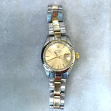 Rolex Ladies Date 26mm Two Tone  14KT yellow gold and stainless steel watch from 1971 KFK Jewelers Los Angeles