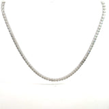 19.10CT diamond tennis necklace set in 18KT white gold 17 inches long KFK Jewelers Los Angeles